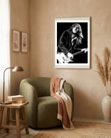 John Frusciante American Musician Legend in Monochrome framed in a tender room thumbnail