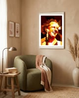 Lee Ritenour Jazz Guitarist Retro Portrait framed in a tender room thumbnail