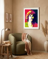 Jim Morrison Legendary Rock Pop Art WPAP framed in a tender room thumbnail