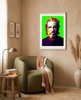 Jeff Bridges Hollywood Actor Pop Art WPAP framed in a tender room thumbnail