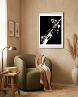 Buddy Guy American Blues Guitarist Legend framed in a tender room thumbnail