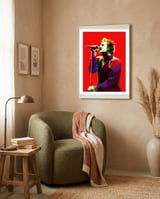 Scott Weiland Stone Temple Pilots Pop Art WPAP framed in a tender room thumbnail