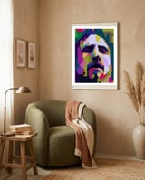 Zack De La Rocha Rock Singer Pop Art WPAP framed in a tender room thumbnail