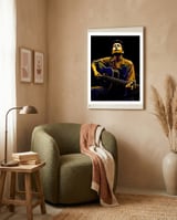 Bob Dylan American Music Legend in Pop Art framed in a tender room thumbnail