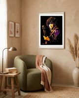 Prince Musician Legend in Pop Art framed in a tender room thumbnail