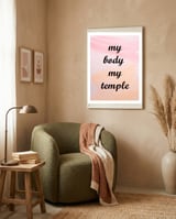 My Body My Temple framed in a tender room thumbnail