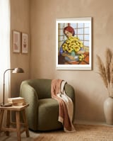 The yellow flowers framed in a tender room thumbnail