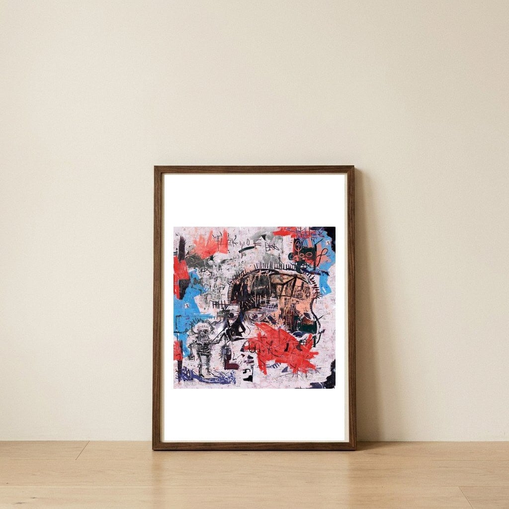 Basquiat Style — framed, leaning against the wall