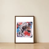 Basquiat Style — framed, leaning against the wall thumbnail