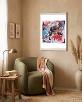 Basquiat Style framed in a tender room thumbnail