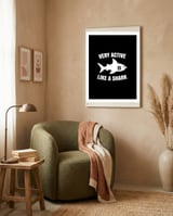 Very active like a shark  framed in a tender room thumbnail