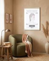 Receipt Art David Bowie framed in a tender room thumbnail