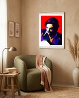 Antonio Carlos Jobim Brazilian Jazz Music framed in a tender room thumbnail