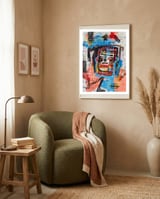 Ninja Face framed in a tender room thumbnail