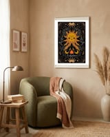 Enlighten Sun Print framed in a tender room thumbnail
