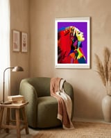 Apache Woman Pop Art Wpap framed in a tender room thumbnail