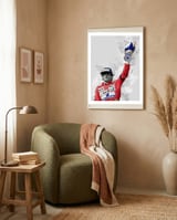 Ayrton Senna framed in a tender room thumbnail