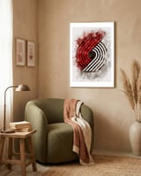 portland-trail-blazers framed in a tender room thumbnail
