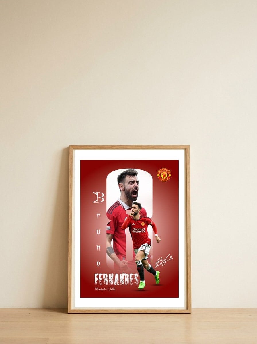 bruno-fernandes — framed, leaning against the wall