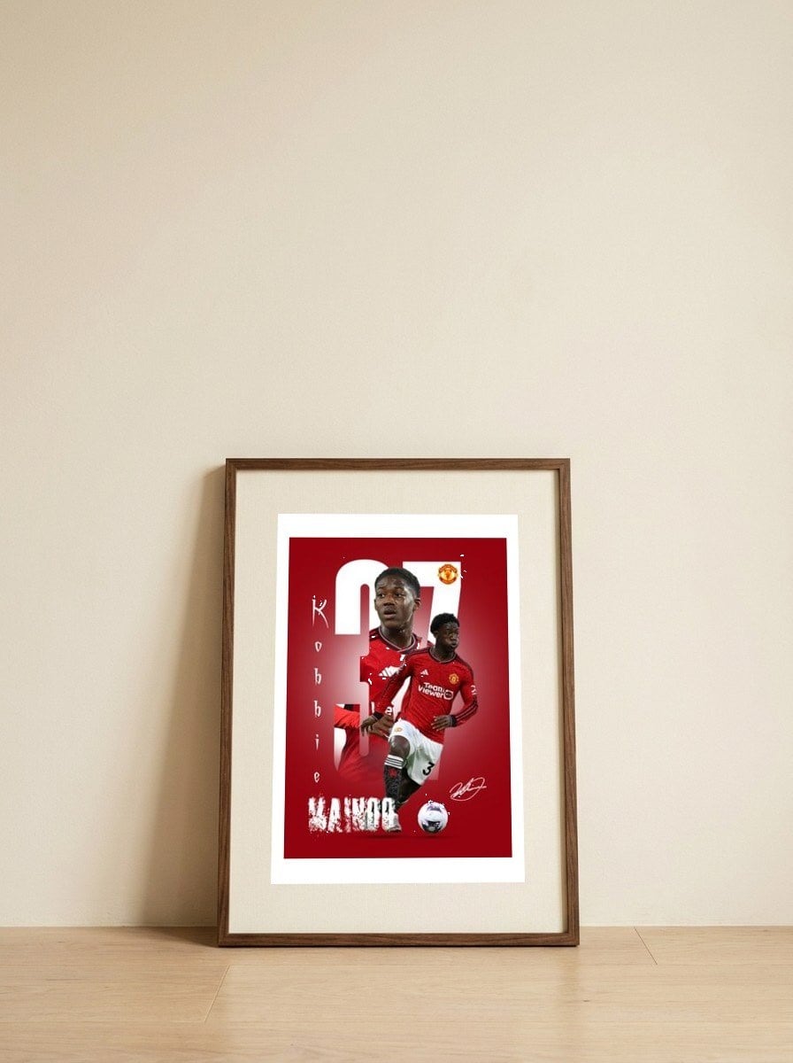 kobbie-mainoo — framed, leaning against the wall