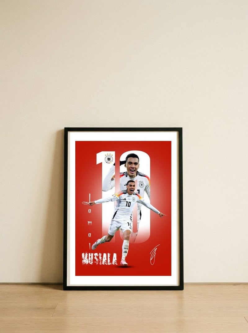 jamal-musiala-1 — framed, leaning against the wall