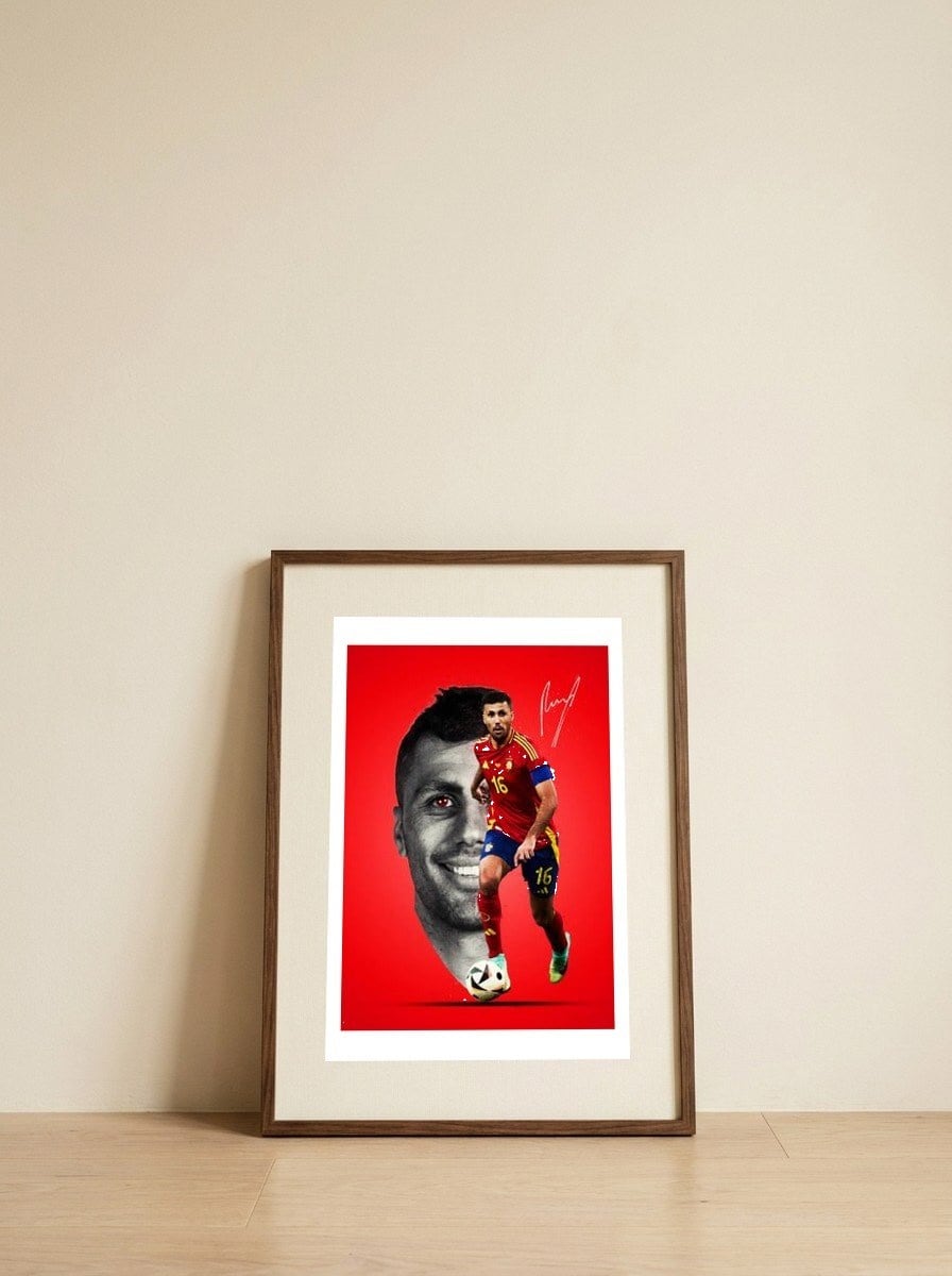 rodri-1 — framed, leaning against the wall