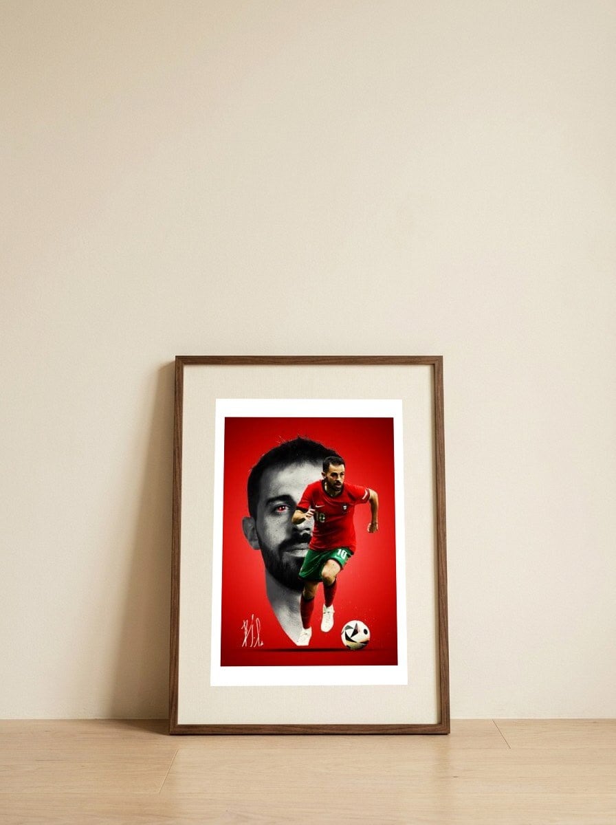 bernardo-silva — framed, leaning against the wall