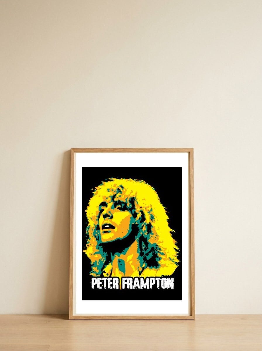 peter-frampton — framed, leaning against the wall