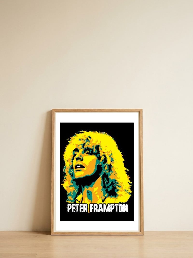 peter-frampton — framed, leaning against the wall