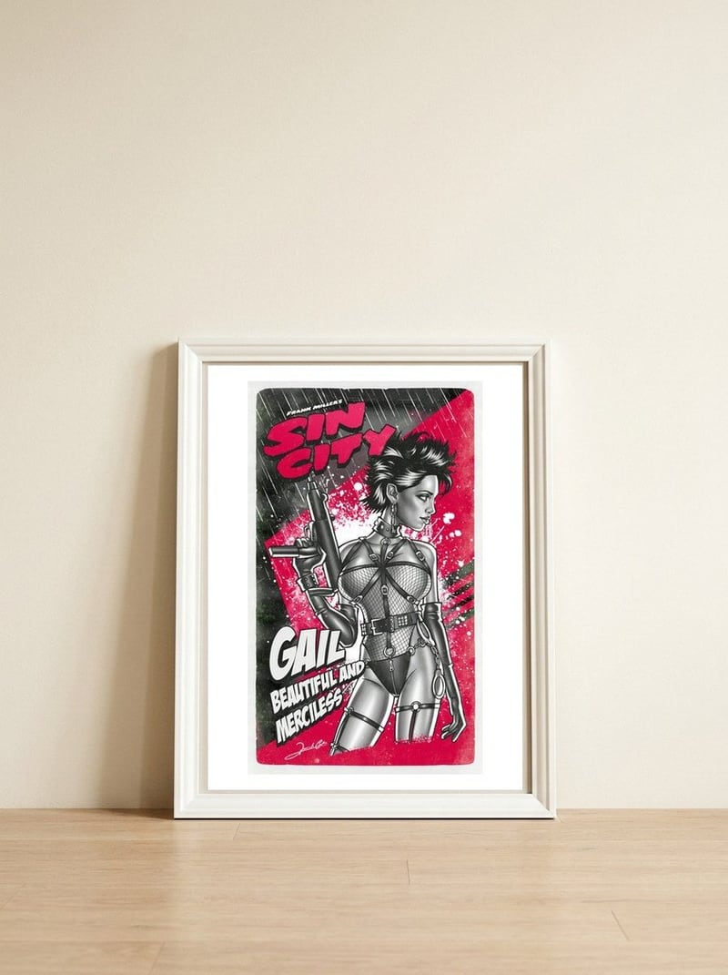 Beautiful And Merciless — framed, leaning against the wall