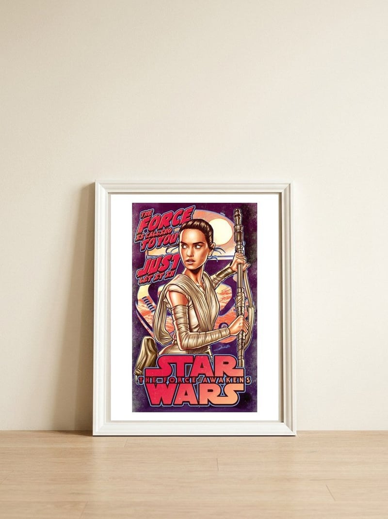 The Force Is Calling — framed, leaning against the wall