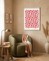 Red Crab Pattern  framed in a tender room thumbnail