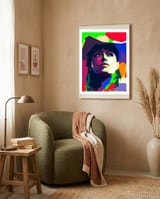 Jessica Biel Hollywood Movies WPAP Illustration Trending Now framed in a tender room thumbnail