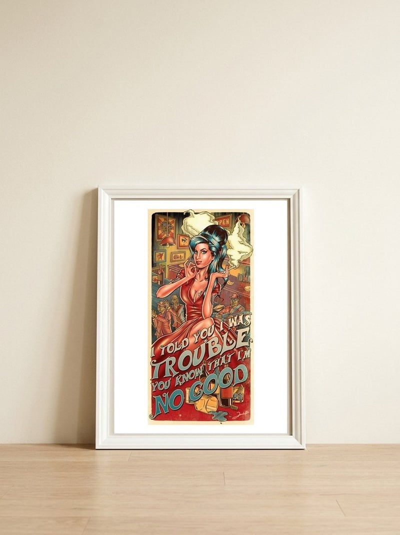 I Told You I Was Trouble — framed, leaning against the wall