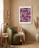 Bold Bloom Purple framed in a tender room thumbnail
