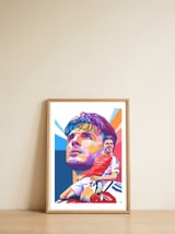 Declan Rice pop art portrait — framed, leaning against the wall thumbnail