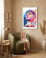 Declan Rice pop art portrait framed in a tender room thumbnail