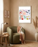 Abstract, Watercolor, Art Print, Viddy Pop The Mood Room framed in a tender room thumbnail