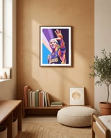 Kobe Bryant pop art framed in a gentle room thumbnail