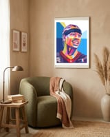 Allen Iverson pop art framed in a tender room thumbnail