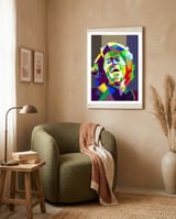 James Brown WPAP Jazz Singer And Jazz Musician Trending Nowpic framed in a tender room thumbnail