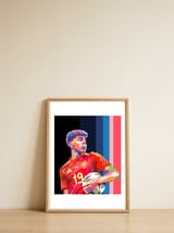 Lamine Yamal pop art — framed, leaning against the wall thumbnail