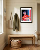Lamine Yamal pop art framed in a relaxed room thumbnail