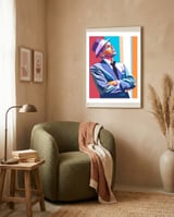 Frank Sinatra art framed in a tender room thumbnail