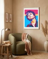 Billie Joe Armstrong art framed in a tender room thumbnail