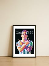 Lautaro Martinez art — framed, leaning against the wall thumbnail