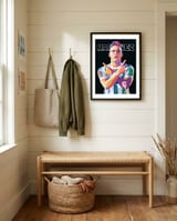 Lautaro Martinez art framed in a relaxed room thumbnail