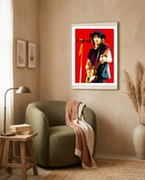 Izzy Stradlin Pop Art WPAP Trending Now framed in a tender room thumbnail
