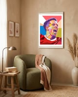 Michael Owen art framed in a tender room thumbnail