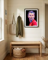 Ryan Giggs pop art framed in a relaxed room thumbnail
